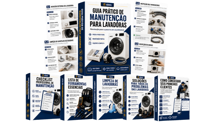 Guia Prático de Manutenção de Máquinas de Lavar + bônus exclusivos